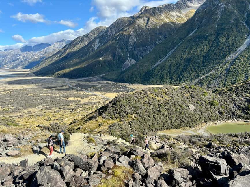 From Queenstown: Mt Cook & Tasman Glacier Viewpoint Day Tour - Kawarau Suspension Bridge and Roaring Meg: the quick-start photo payoff