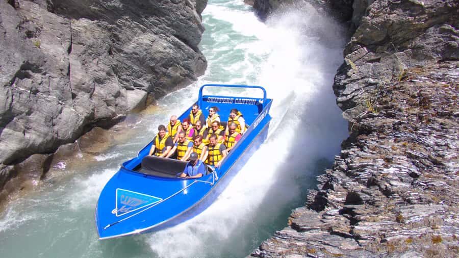 From Queenstown: Skippers Canyon Jet Boat Ride - The jet boat on the Shotover River: what the 30 minutes are really like