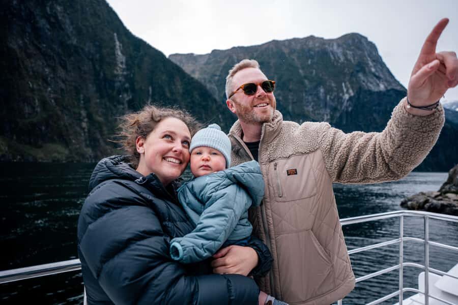 From Te Anau: Milford Sound Coach Tour and Cruise - The Human Part: Commentary on Bus and Cruise