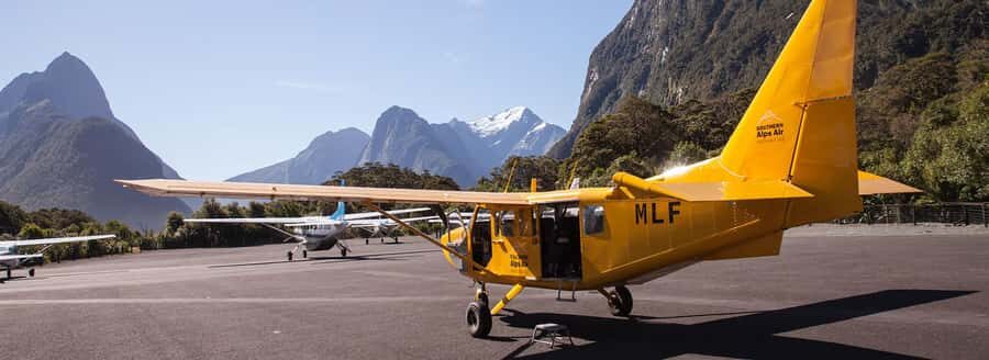 From Wanaka: Milford Sound Flight with Landing & Glaciers - The Flight In: Lake Wanaka, Mt. Aspiring, and 100+ Glaciers