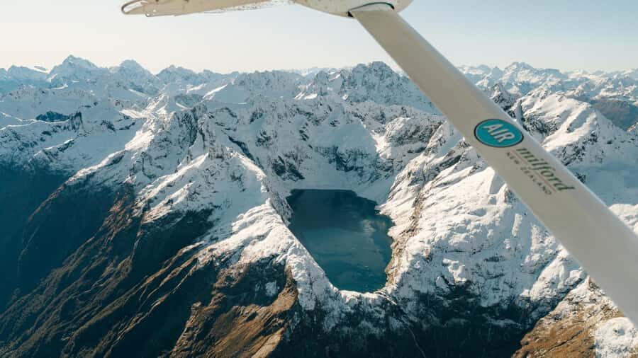 Milford Sound & Big 5 Glaciers Scenic Flight from Queenstown - From Queenstown: the Southern Alps view ramp-up