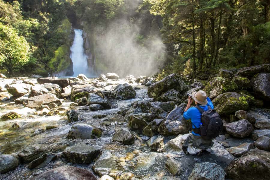 Milford Track: Full Day Guided Hike and Nature Cruise - Giant’s Gate from the swing bridge: the photo stop that earns its time