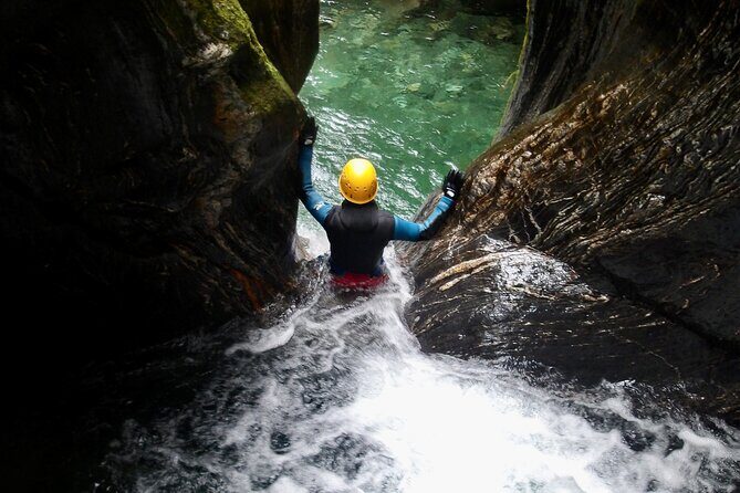 Mt Aspiring Full Day Canyon ex Queenstown or Wanaka - The canyoning section: slides, jumps, abseils, and the skill you didn’t know you needed