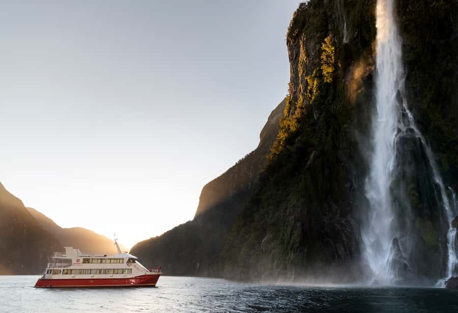 Queenstown: Milford Sound Flight and Cruise - Arriving at Milford Sound: Landing Under Mitre Peak