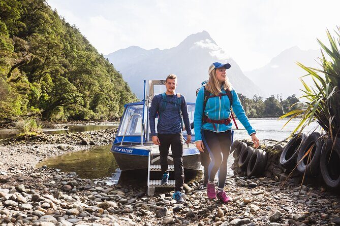 Self-Guided Milford Track Day Walk - Milford Sound - First stop: the 10-minute water transfer to Sandfly Point