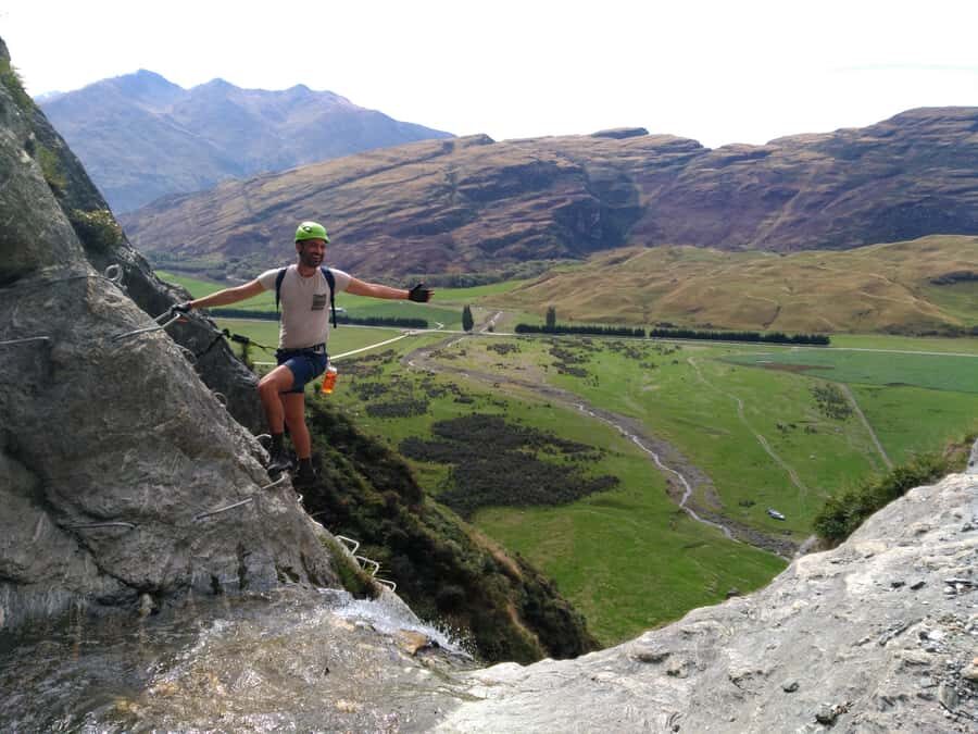 Wanaka: 4-Hour Intermediate Waterfall Cable Climb - Reaching the summit: lunch at the base of the 60m waterfall