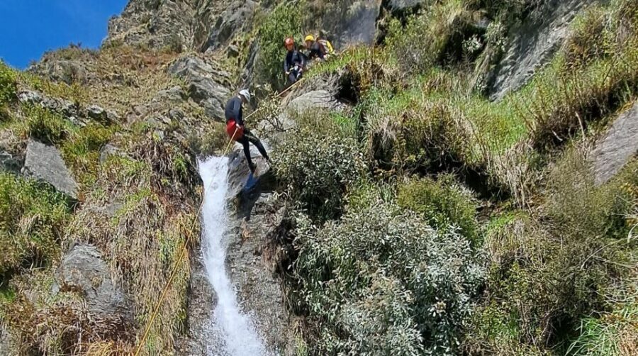 Wanaka: Waterfall Climb and Canyon Tour - Abseiling Twin Falls: the point where it gets real